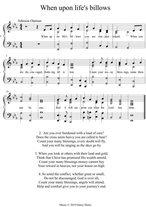 When upon life's billows. A new tune to a wonderful old hymn.