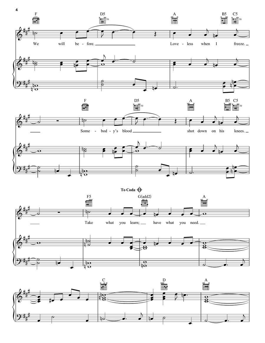 Better Call Saul Main Title Theme Piano, Vocal, Guitar scores gallery preview page 4