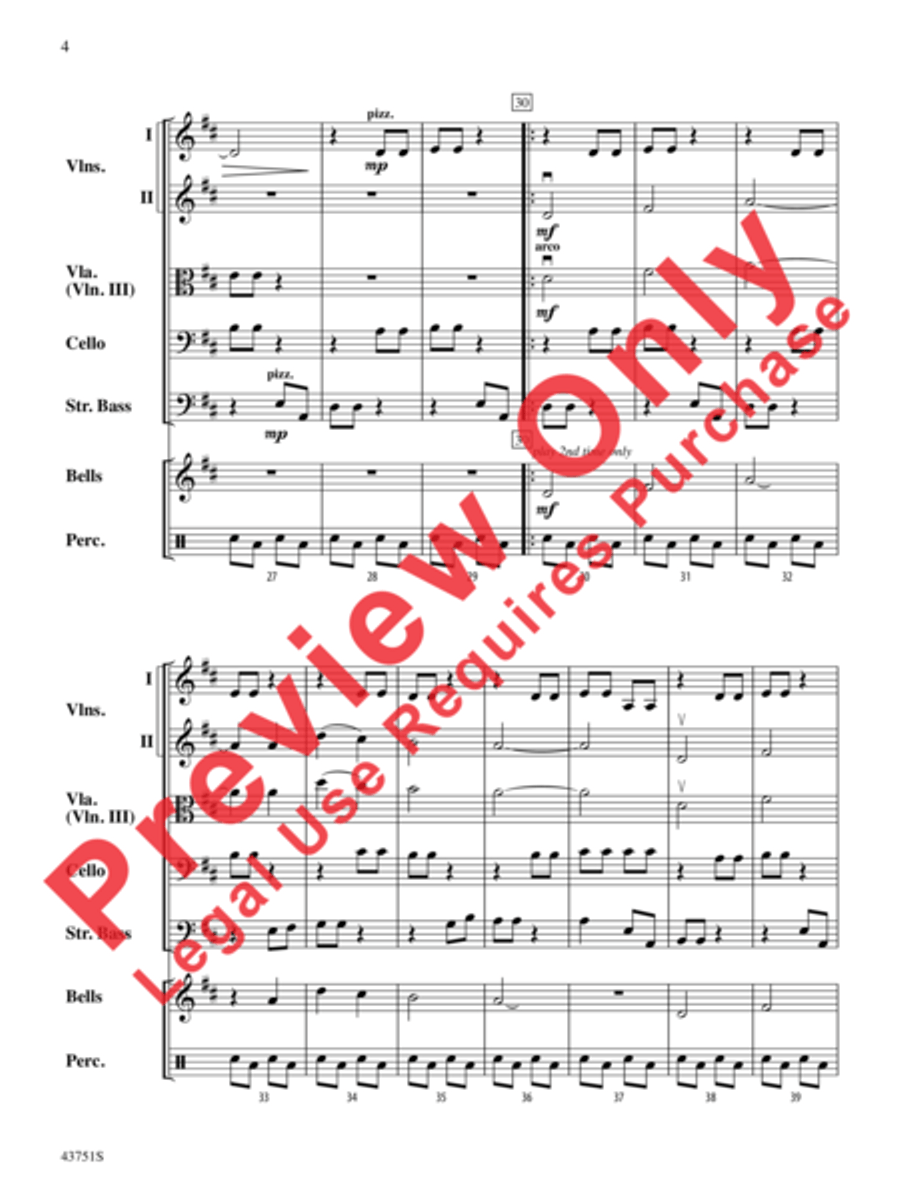 Sleigh Song Sleigh Song String Orchestra scores gallery preview page 5