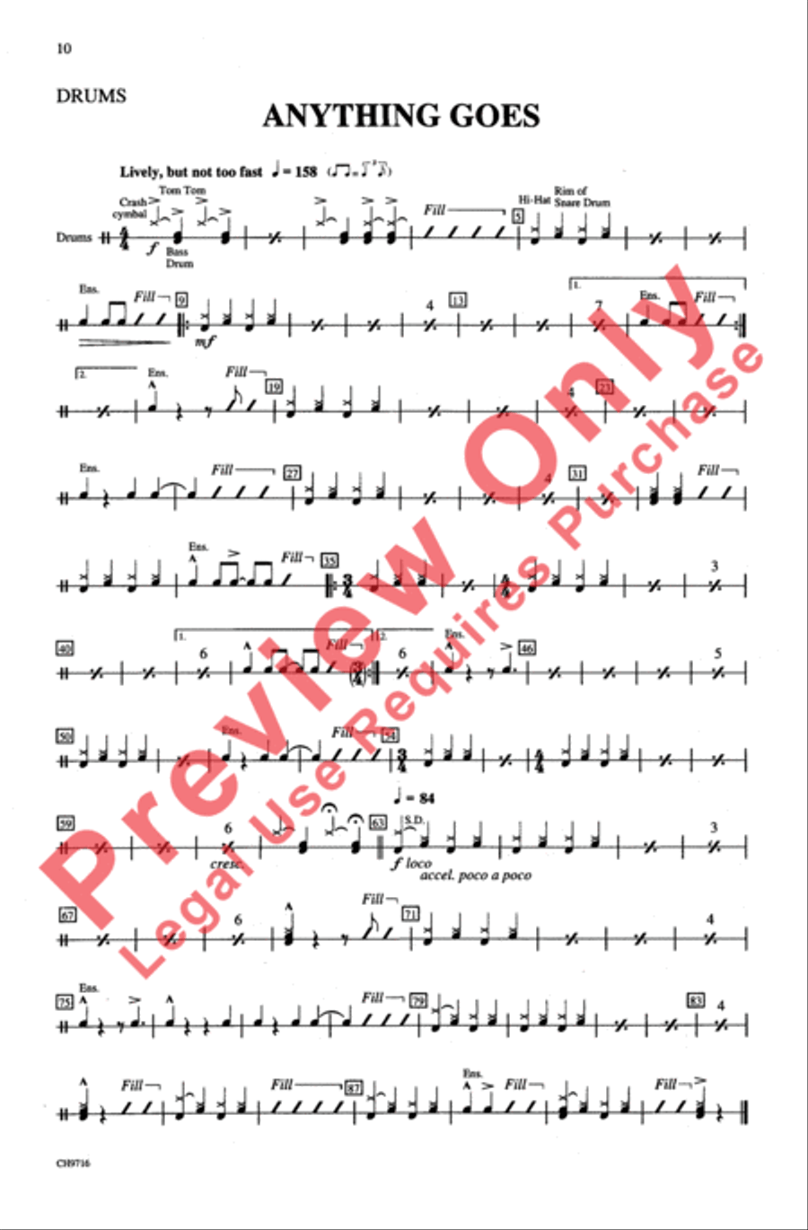 Anything Goes 4-Part scores gallery preview page 9
