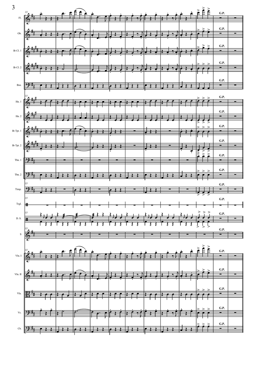 Il Bacio, The Kiss (For soprano and symphony orchestra) Full Orchestra scores gallery preview page 3