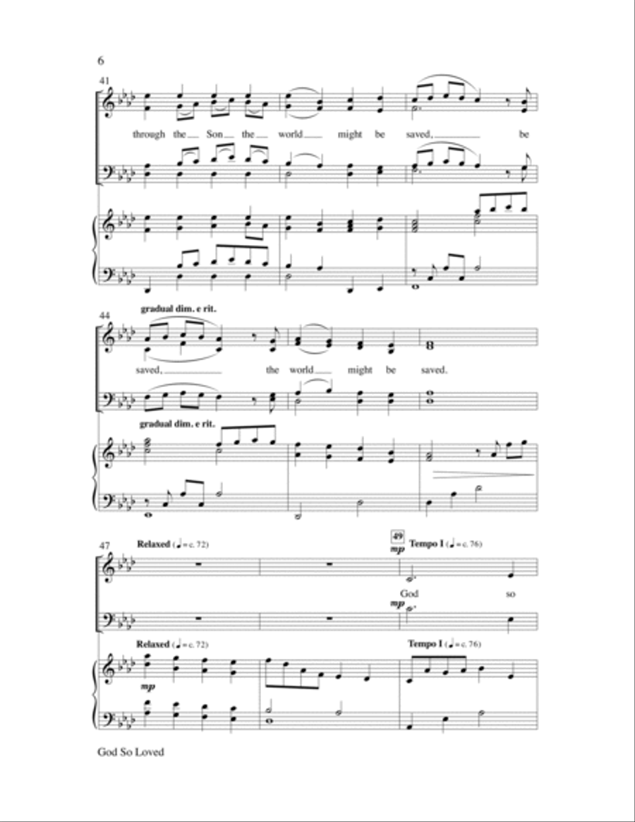 God So Loved Choir scores gallery preview page 12