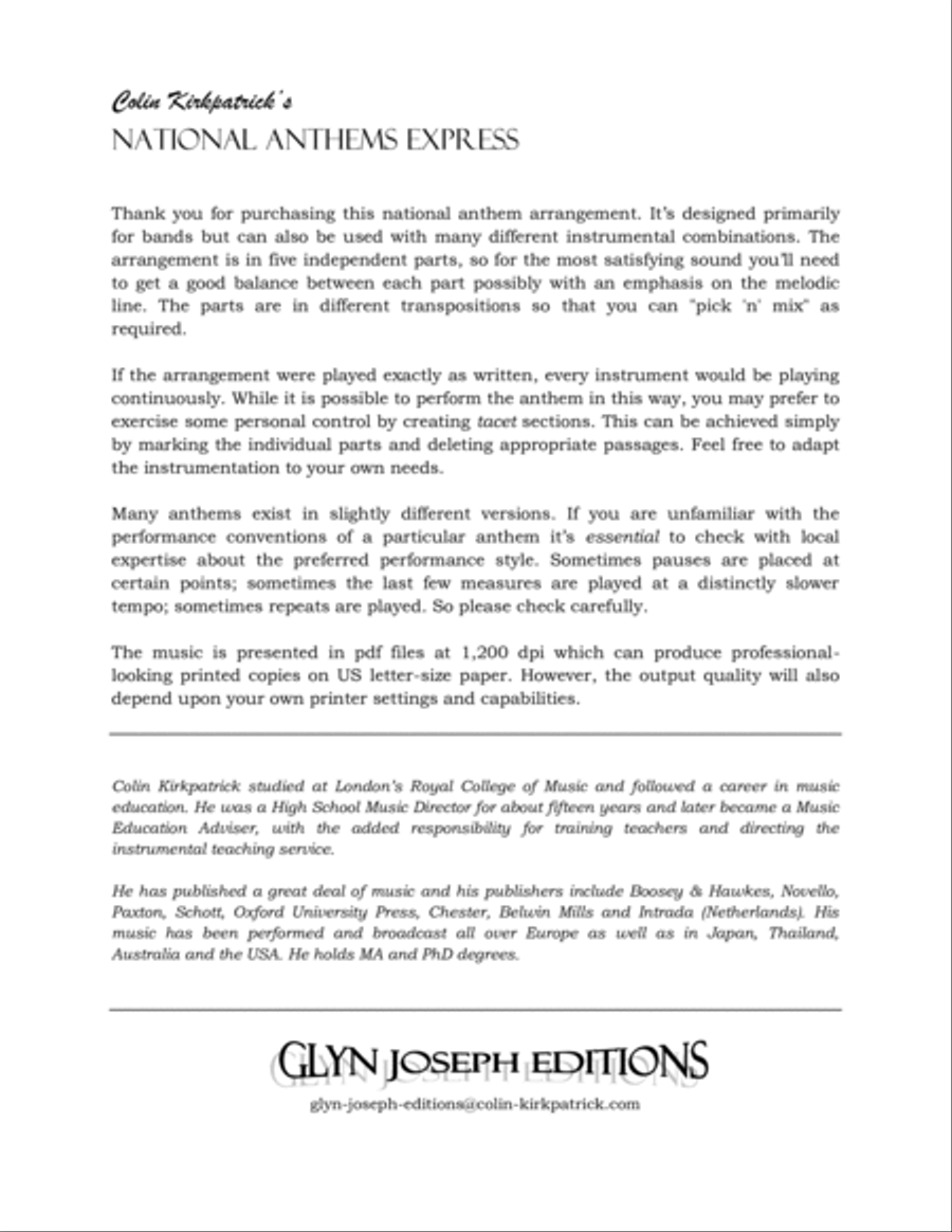 UK National Anthem: God Save the King Concert Band scores gallery preview page 2
