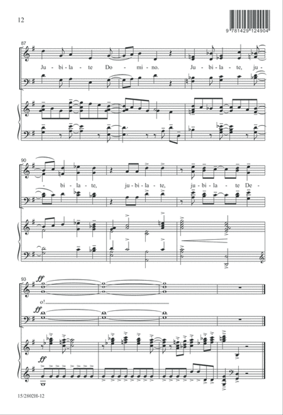Festival Jubilate Festival Jubilate 4-Part scores gallery preview page 13