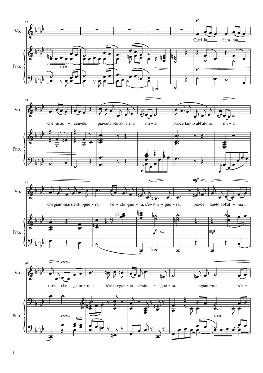 Il mio bel foco - F Minor Il mio bel foco - F Minor Voice Solo scores gallery preview page 5