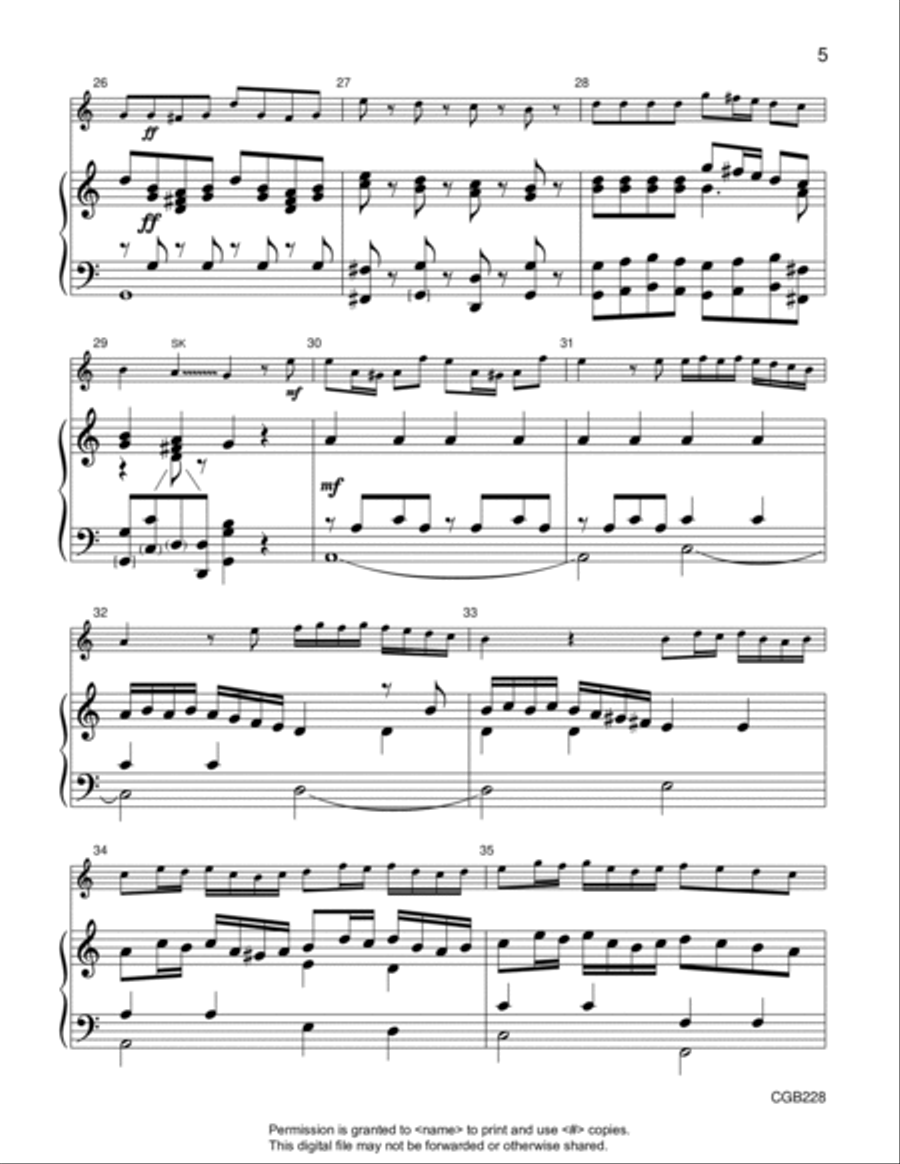 Vivaldi Concerto Handbell Choir scores gallery preview page 6