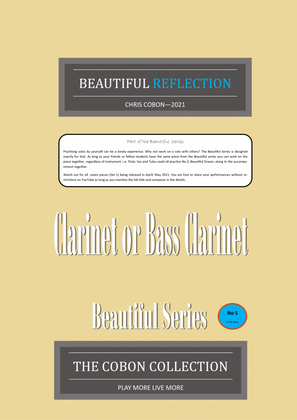 No.5 Beautiful Reflection (Clarinet or Bass Clarinet)