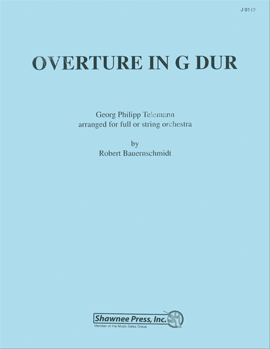 Overture in G Dur by Georg Philipp Telemann String Orchestra - Sheet Music