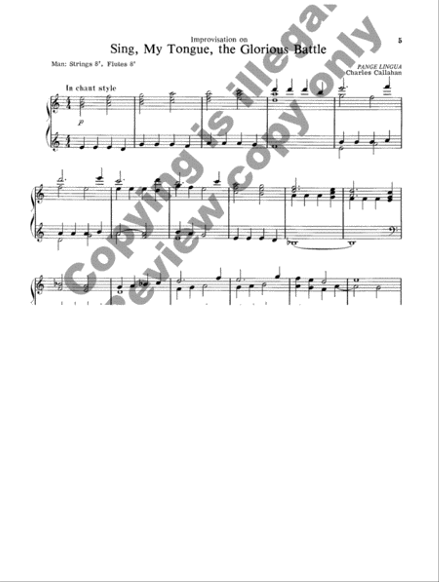 Lenten Music for Manuals, Set 1 Organ scores gallery preview page 6