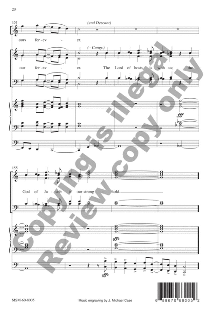 A Mighty Fortress Is Our God (Choral Score) 4-Part scores gallery preview page 20