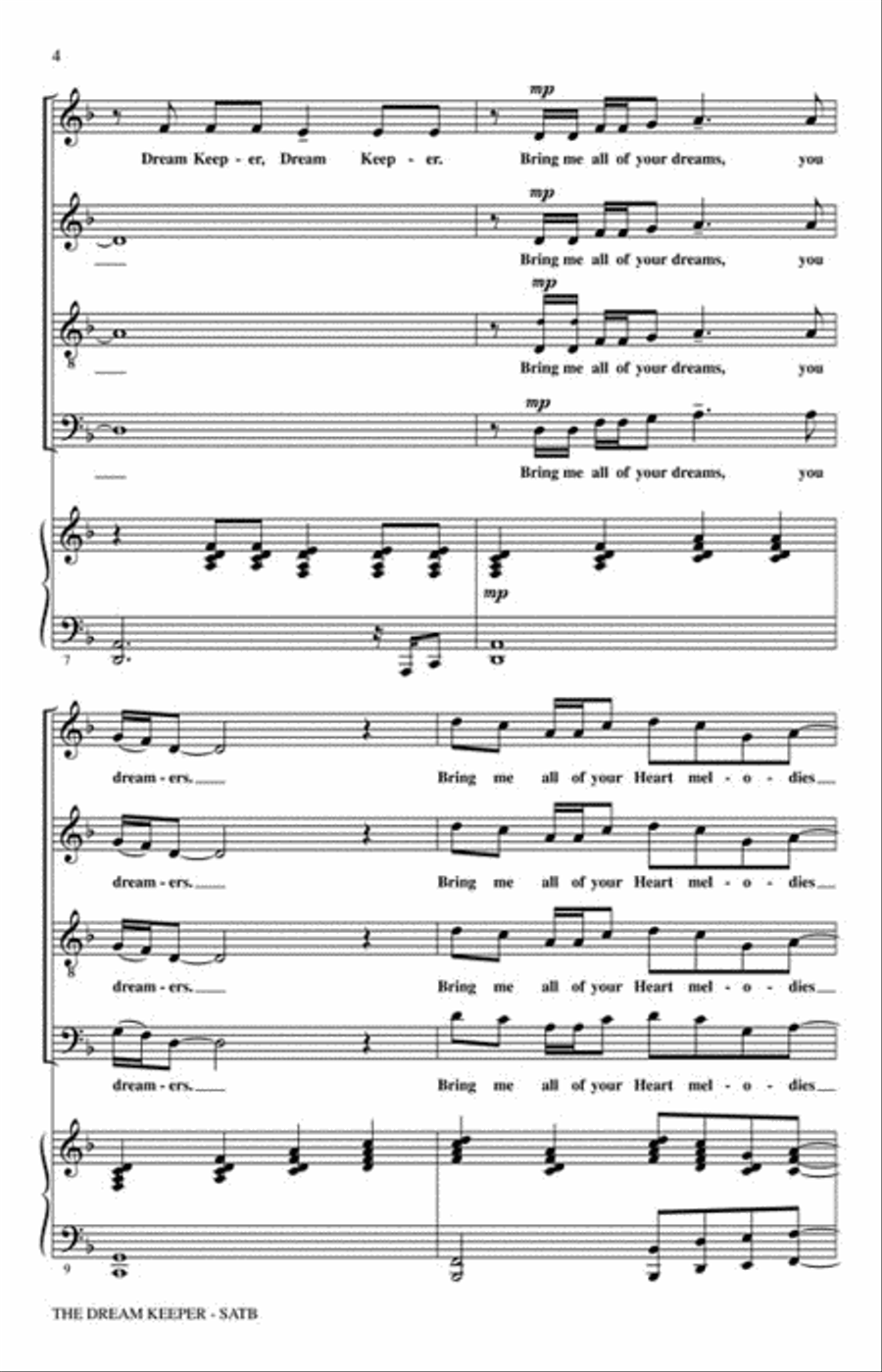 The Dream Keeper 4-Part scores gallery preview page 3