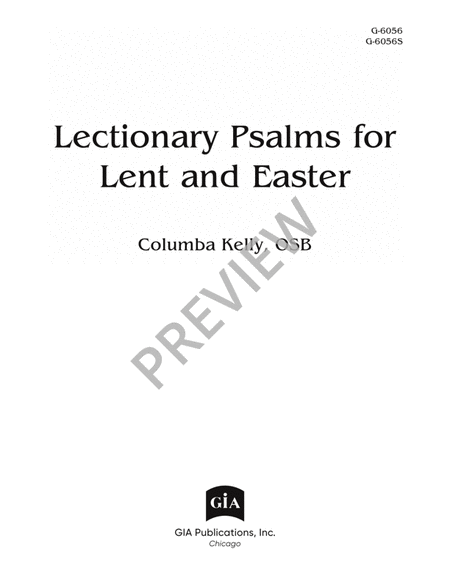 Lectionary Psalms for Lent and Easter