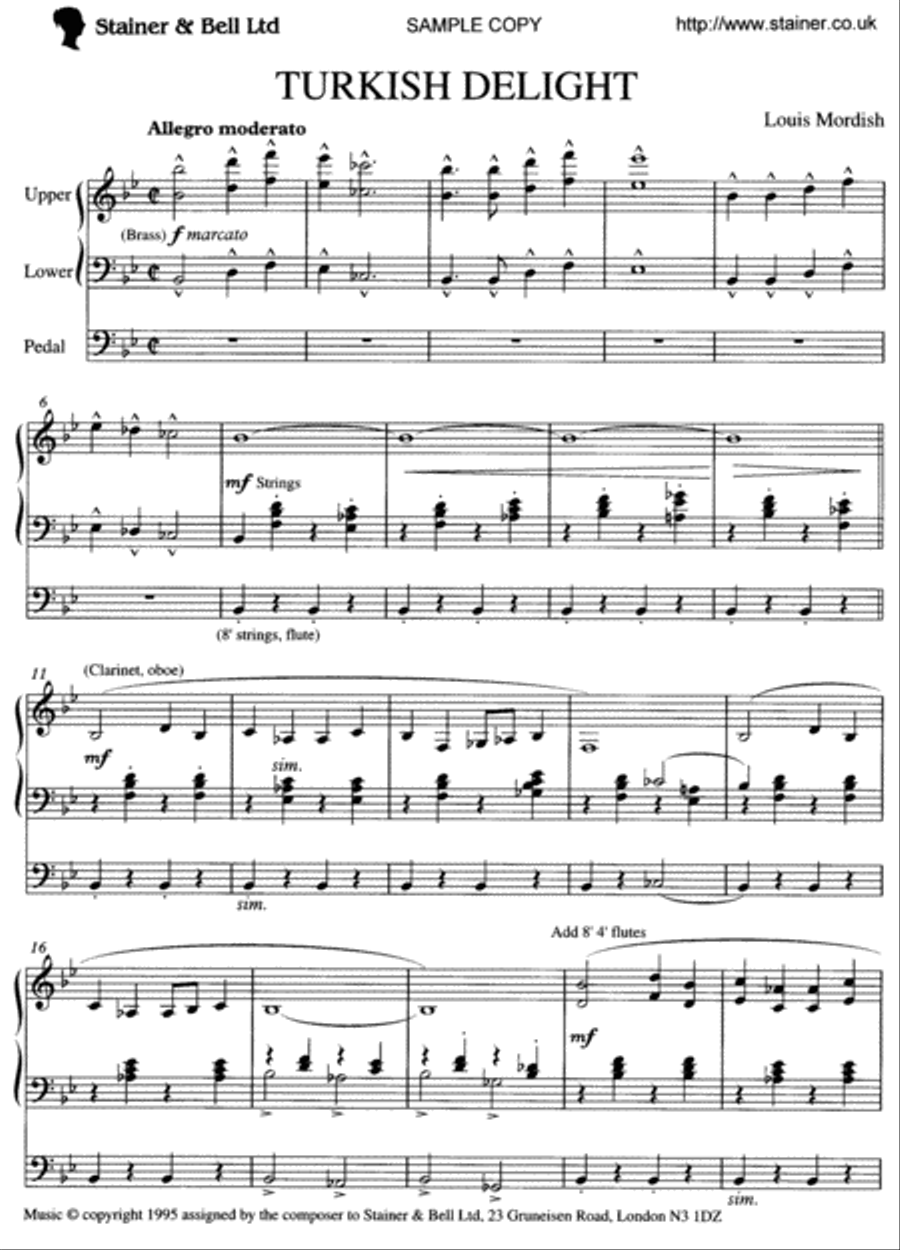 Turkish Delight Turkish Delight Organ scores gallery preview page 2