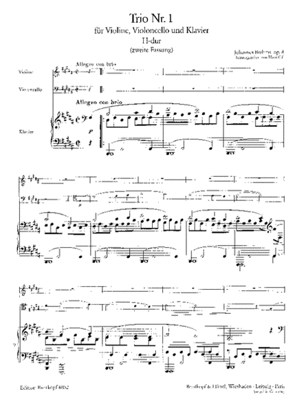 Piano Trio No. 1 in B major Op. 8