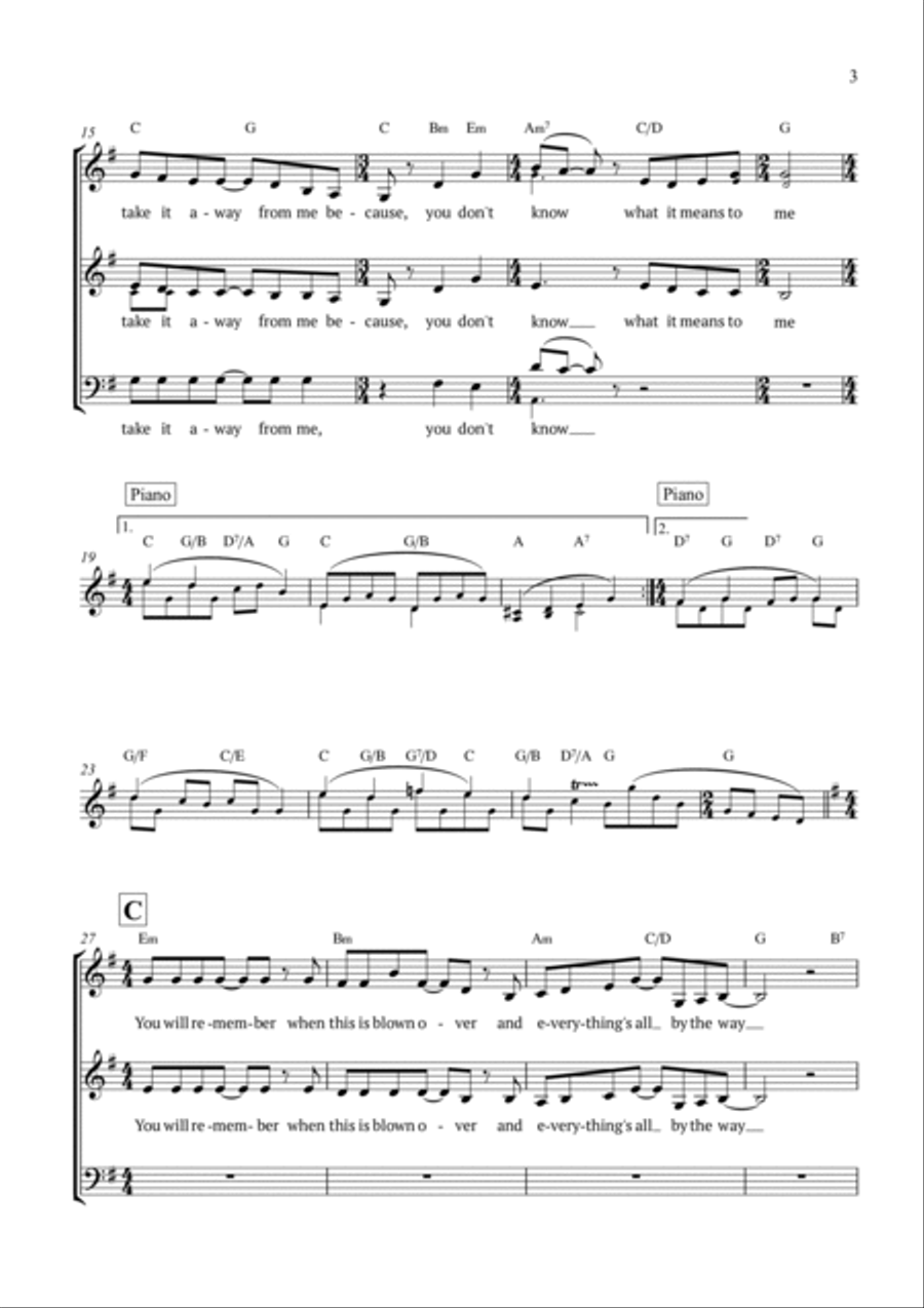 Love Of My Life 3-Part scores gallery preview page 3