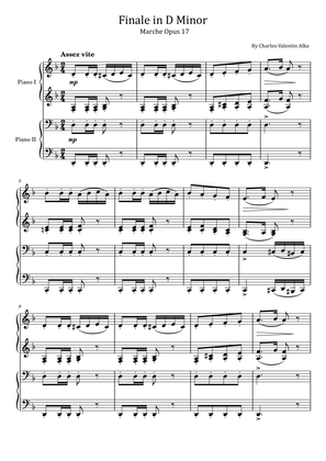Finale Opus 17 in D Minor - Alkan - for Piano four hands