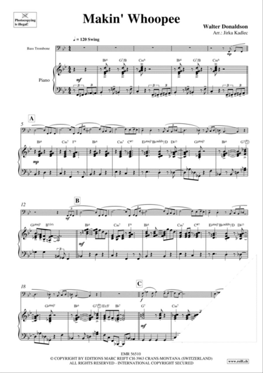 Makin' Whoopee Makin' Whoopee Bass Trombone scores gallery preview page 4