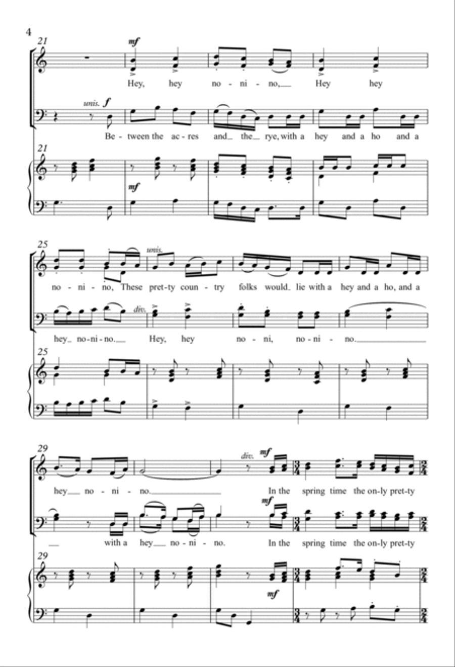 It was a Lover and His Lass 4-Part scores gallery preview page 3