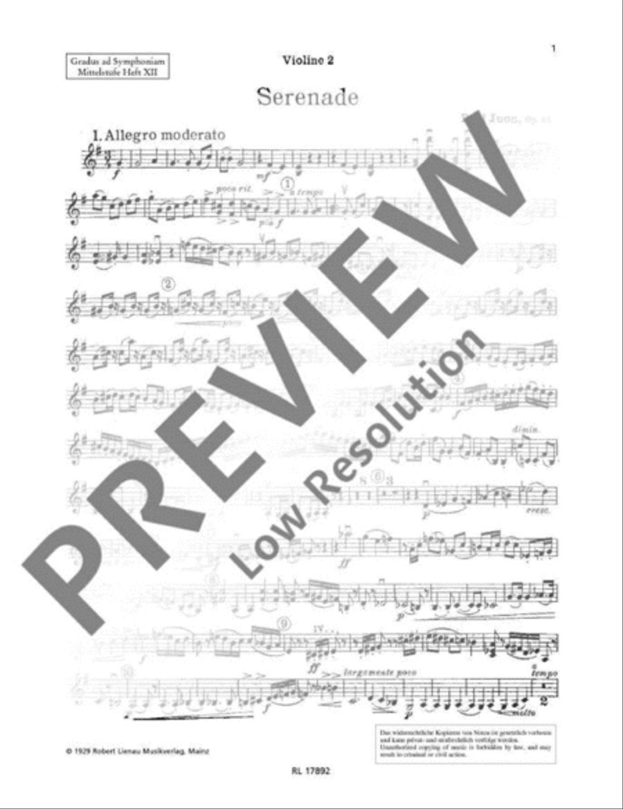Serenade Violin scores gallery preview page 2