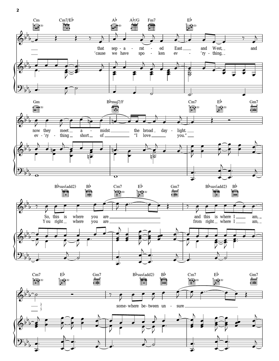 Hundred Piano, Vocal, Guitar scores gallery preview page 2