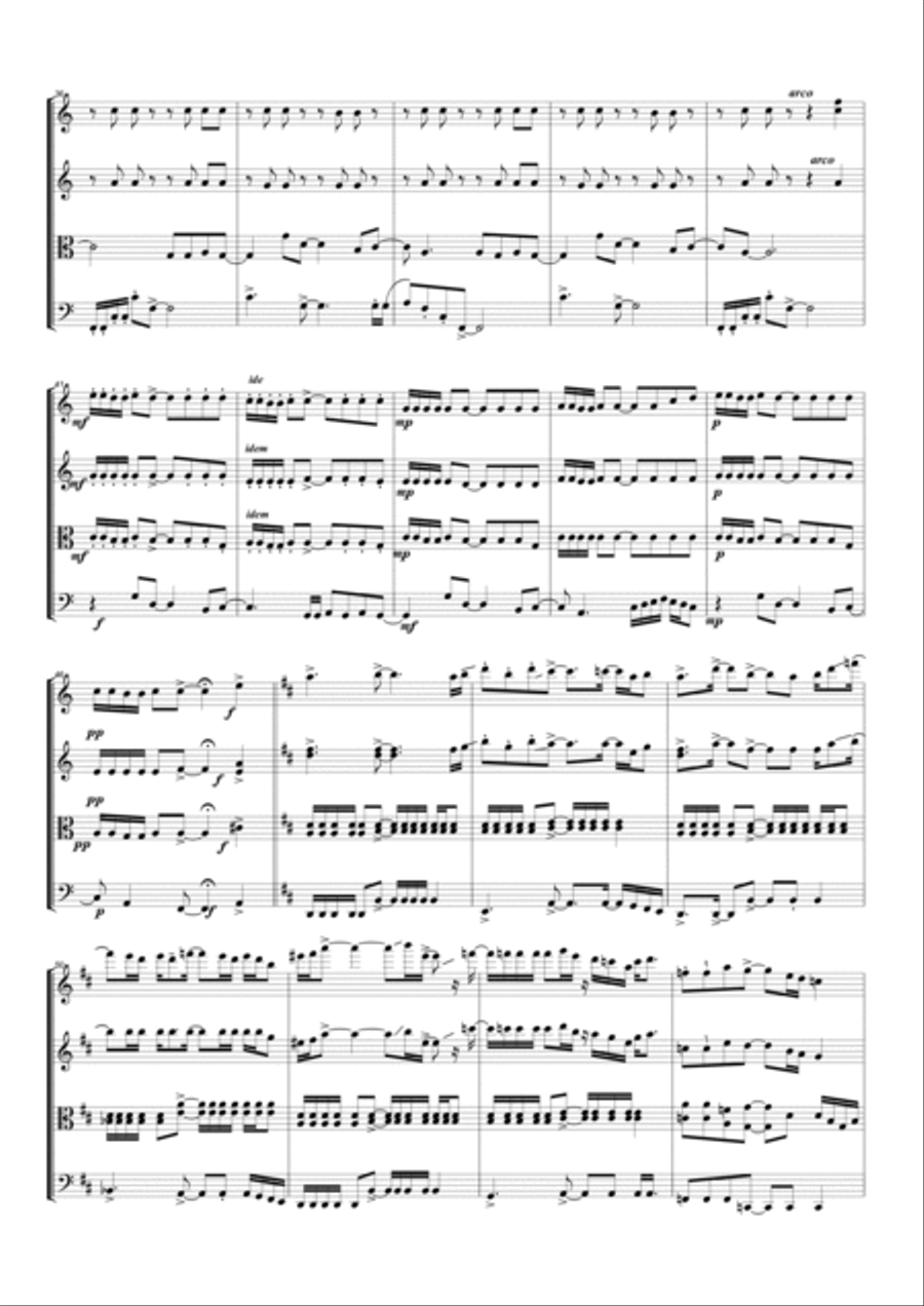 Head Over Feet Head Over Feet String Quartet scores gallery preview page 3