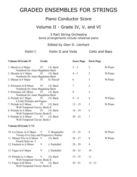 GRADED ENSEMBLES FOR STRINGS - VOLUME II - Extra Score