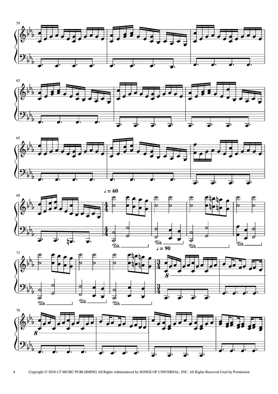 Light Of The Seven Piano Solo scores gallery preview page 4