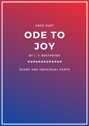 Ode to Joy sheet music for Oboe Duet