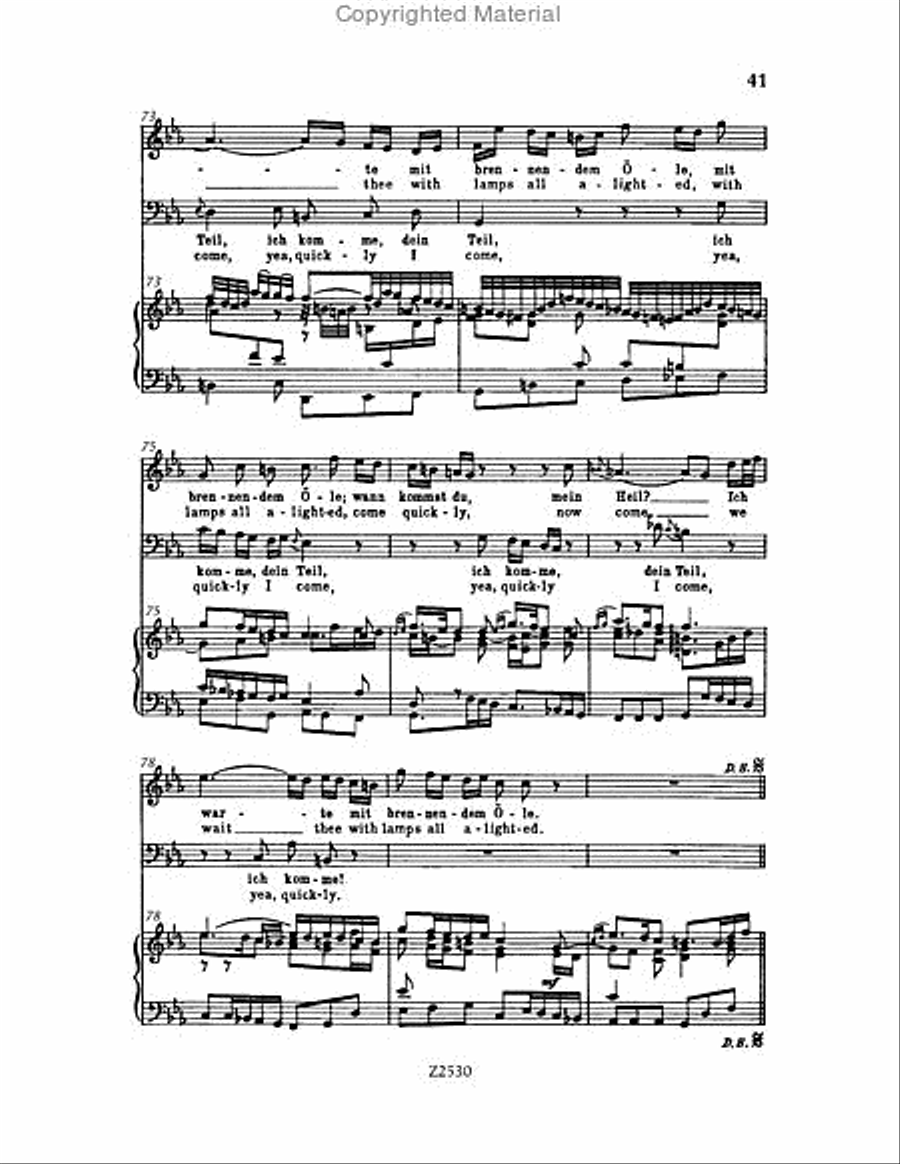 Wachet auf, ruft uns die Stimme, BWV 140 Choir scores gallery preview page 41