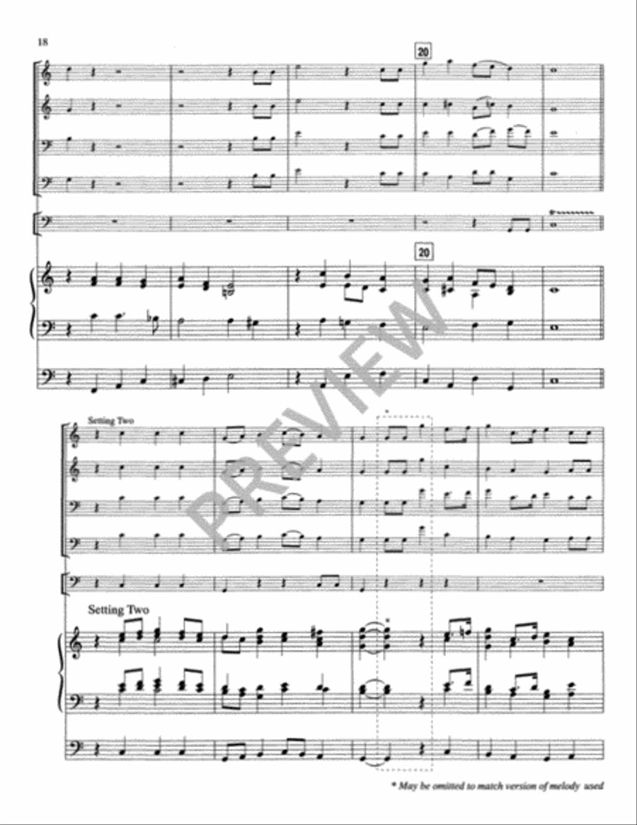 Festival Hymns for Organ, Brass, and Timpani - Volume 4, General Trombone scores gallery preview page 21