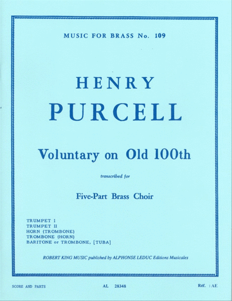 Voluntary On 'old 100th' (quintet-brass) School and Community scores gallery preview page 1