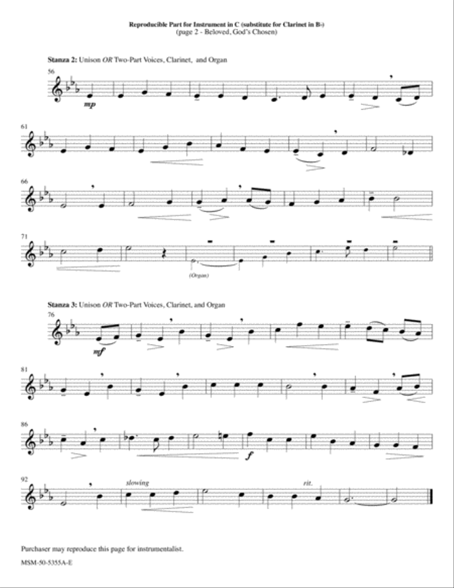 Beloved, God's Chosen Beloved, God's Chosen Choir scores gallery preview page 2