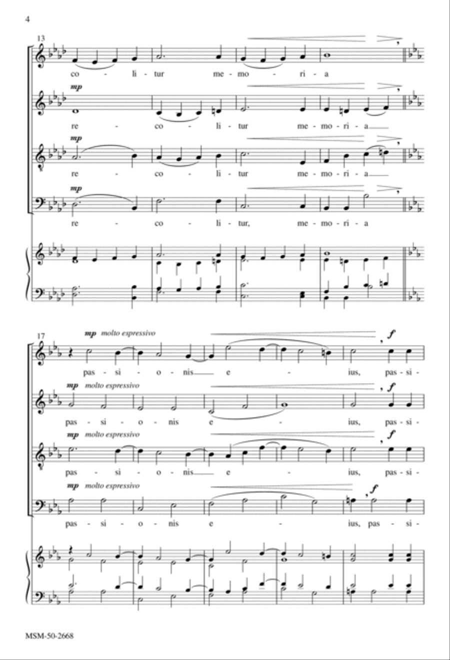 O sacrum convivium 4-Part scores gallery preview page 4