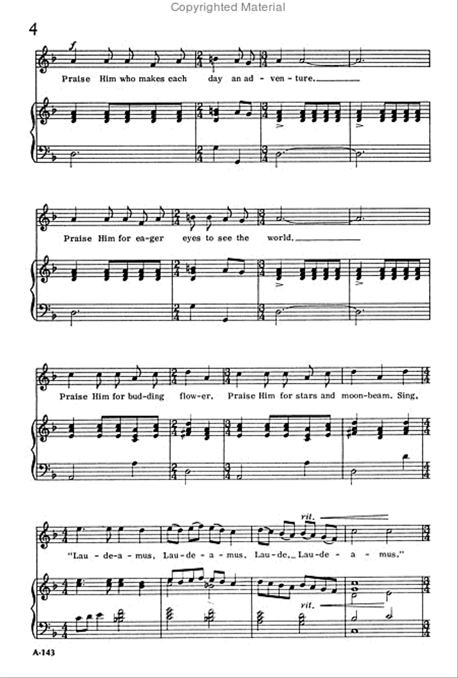 O Praise the Lord, Who Made All Beauty Unison Choir scores gallery preview page 4