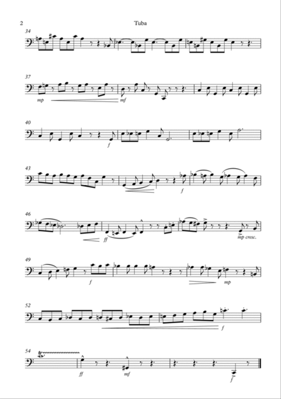 Kangaroo Stu- tuba and piano Piano scores gallery preview page 2