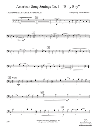 American Song Settings, No. 1: 1st Trombone