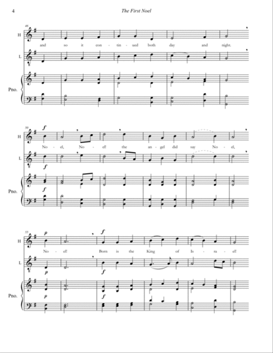 The First Noel Choir scores gallery preview page 4