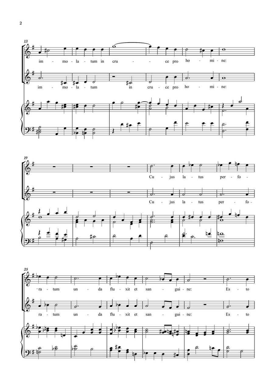 Ave Verum Corpus - Mozart for Choir (Soprano and Alto) with accompaniment. SA scores gallery preview page 2