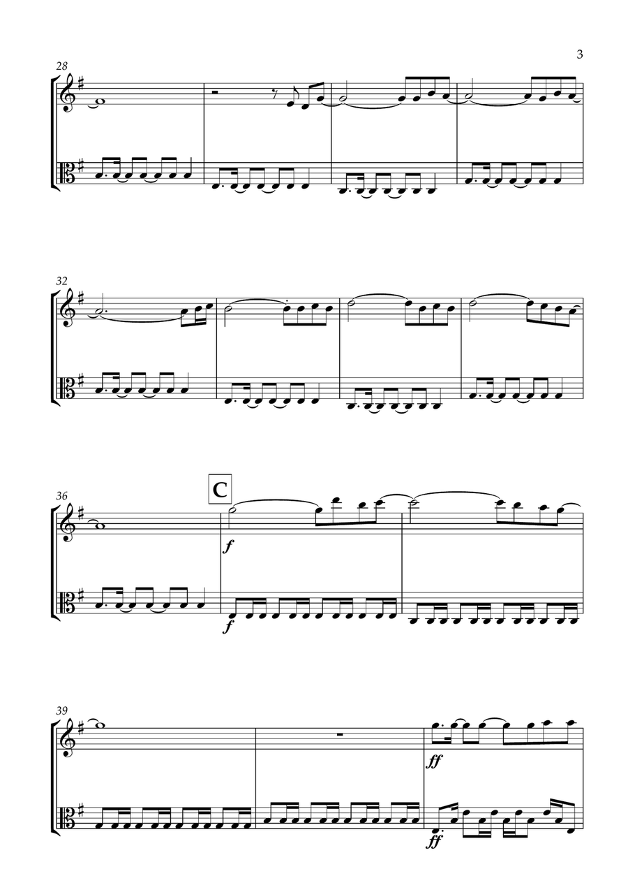 A Sky Full Of Stars String Duet scores gallery preview page 3