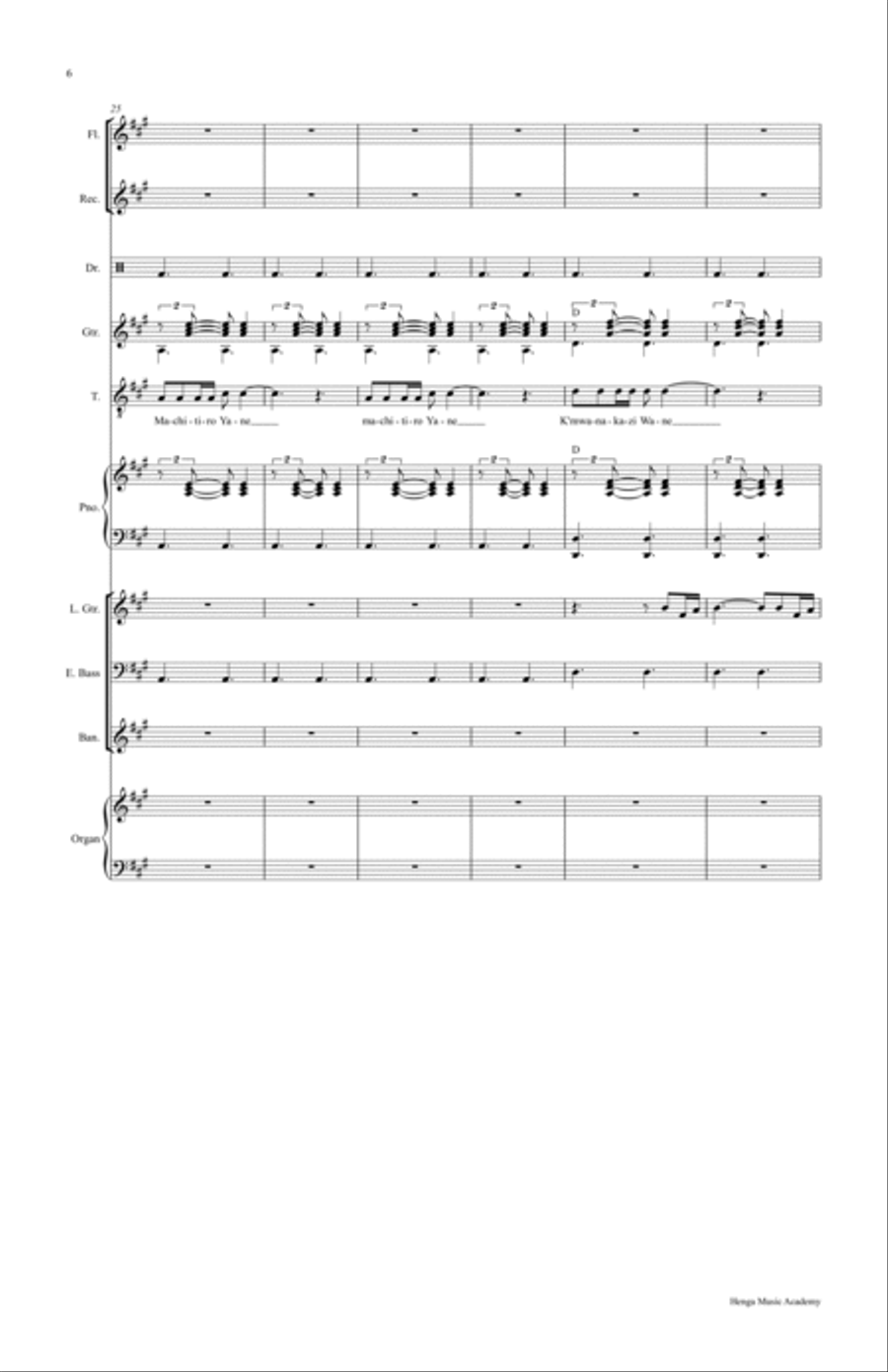 Nyausowoya Concert Band scores gallery preview page 6