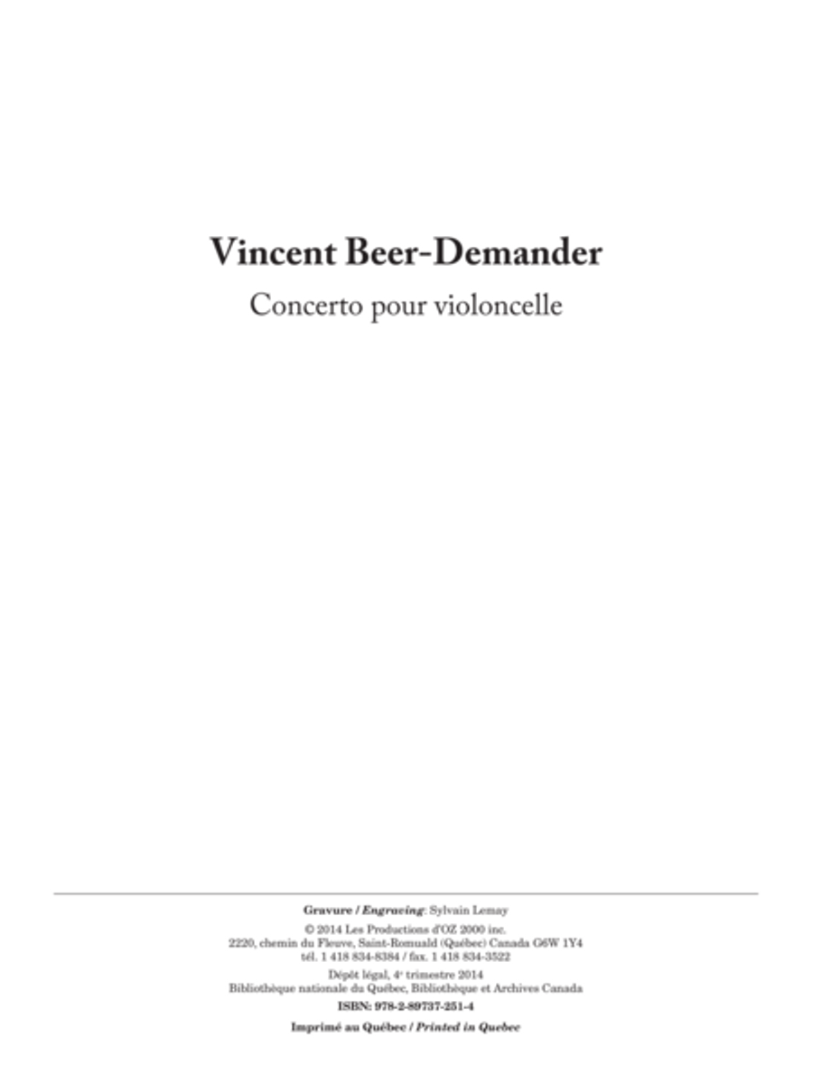 Concerto pour violoncelle Orchestra scores gallery preview page 1