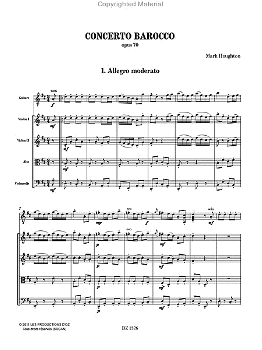 Concerto Barroco, Op. 70 Cello scores gallery preview page 2