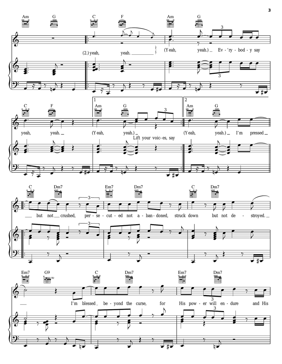 Trading My Sorrows Trading My Sorrows Piano, Vocal, Guitar scores gallery preview page 3