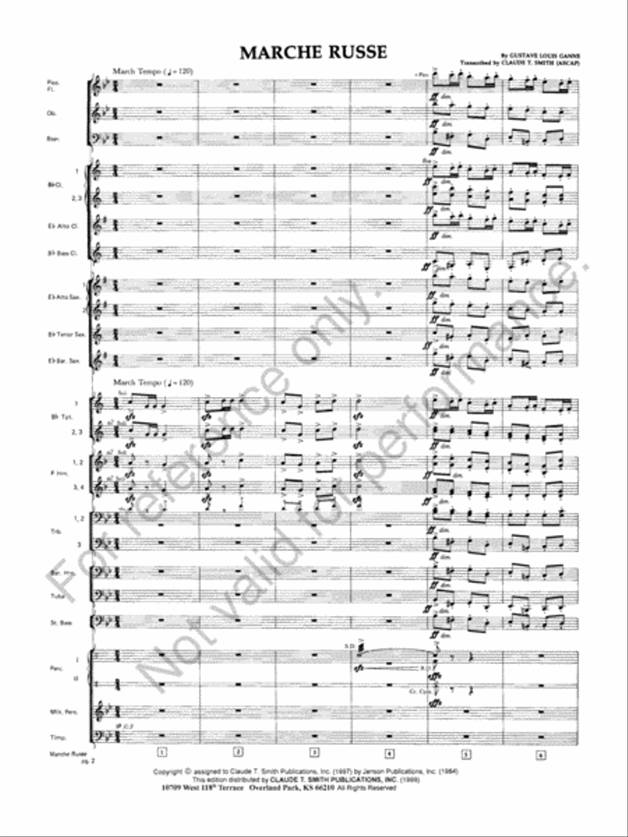 Marche Russe Marche Russe Concert Band scores gallery preview page 3