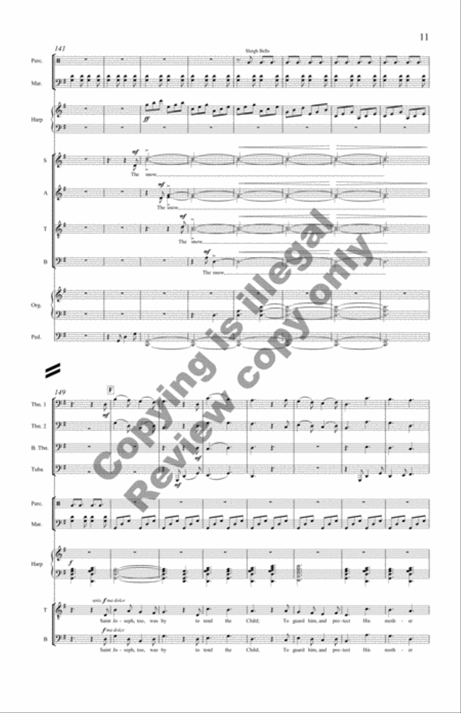 The Snow Lay On the Ground (Brass Octet Score) Choir scores gallery preview page 19