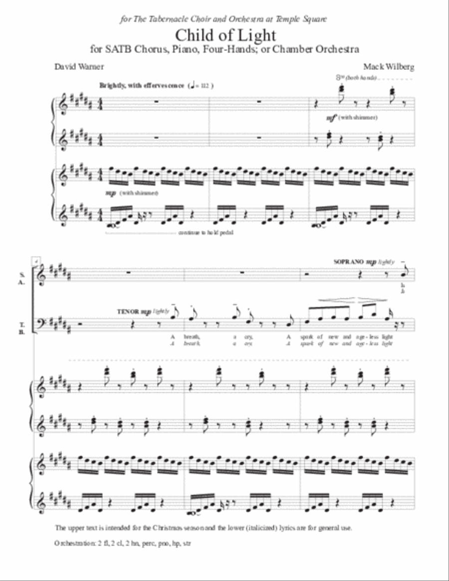 Child of Light Child of Light 4-Part scores gallery preview page 2