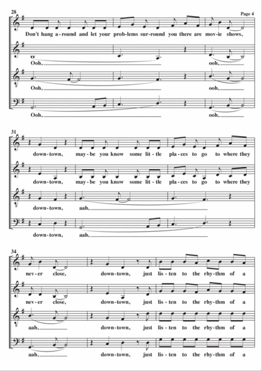 Downtown 4-Part scores gallery preview page 4