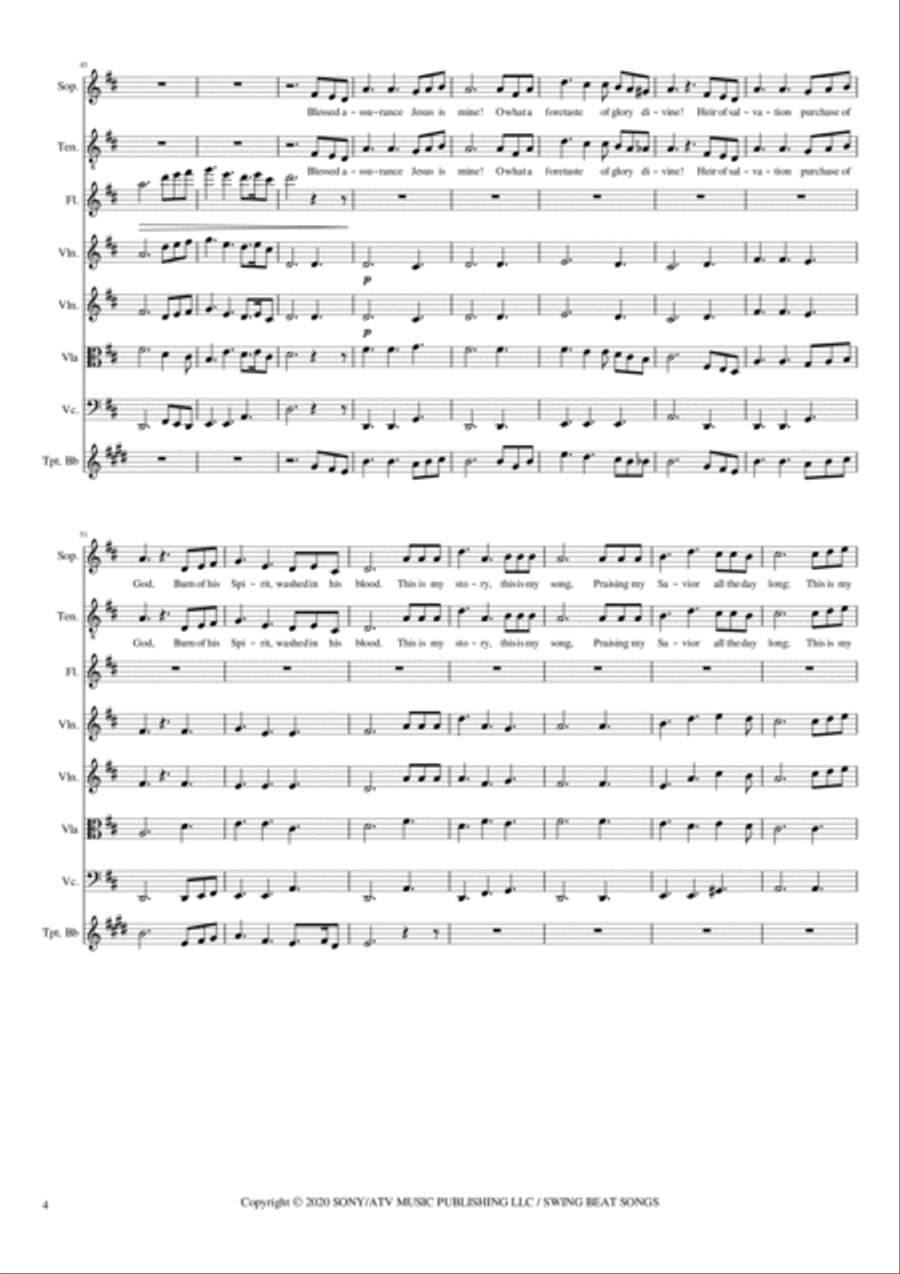 Blessed Assurance Choir scores gallery preview page 4