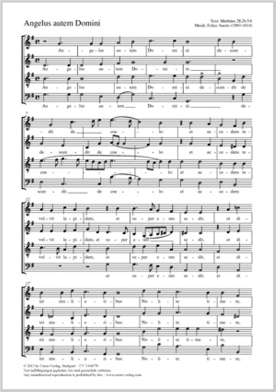 Angelus autem Domini 4-Part scores gallery preview page 1