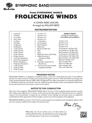 Frolicking Winds (from Symphonic Dance): Score